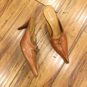 Lavorazione Artigiana Italian Leather Mules US 8